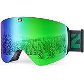 ZIONOR X11 Ski Goggles Magnetic Cylindrical Snowboard Snow Goggles for Men Women