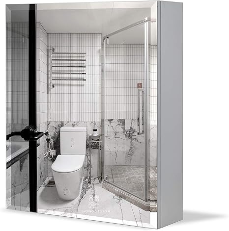 Amazon Aroya ミラーキャビネット キャビネット 洗面鏡 浴室鏡 洗面化粧台 収納付き 60x50x13cm 壁掛け 洗面所 浴室用 60 50cm ホワイト キャビネット オンライン通販