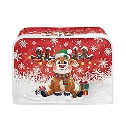 Annejudy 2 Slice Bread Toaster Cover Christmas
