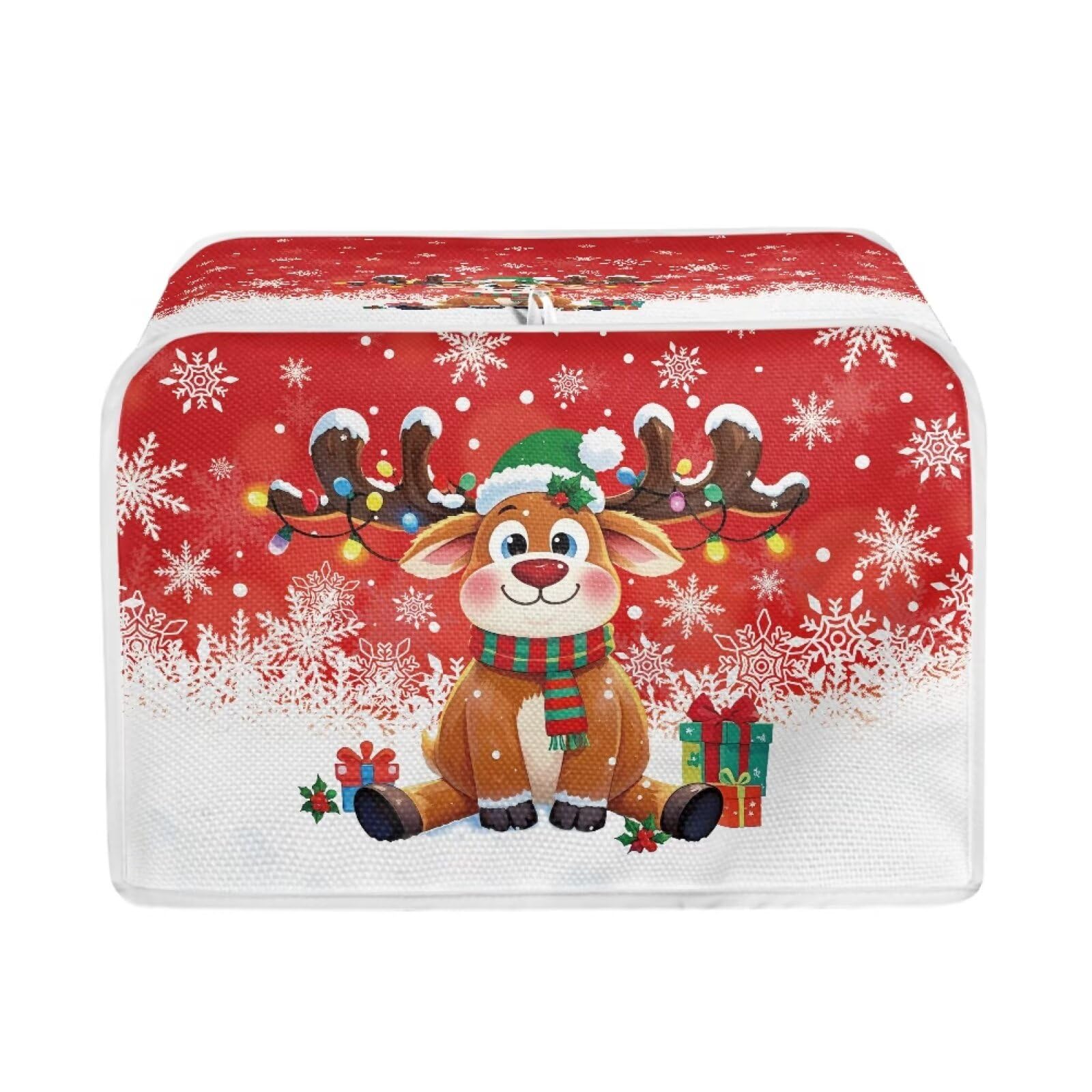 Annejudy 2 Slice Bread Toaster Cover Christmas