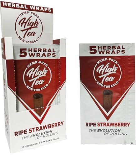 Amazon.com: High Tea Non Tobacco All Natural Herbal Smoking Wraps - Mango  Dream