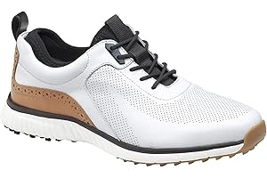 Johnston & Murphy Men's XC4 H1-Luxe Hybrid Golf Shoes | Waterproof Leather | Lightweight | Memory-Foam Cushioning