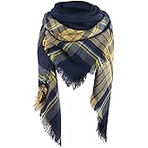 American Trends Womens Fall Winter Scarf Plaid Tassel Soft Warm Blanket Scarves Womens Shawl Wraps
