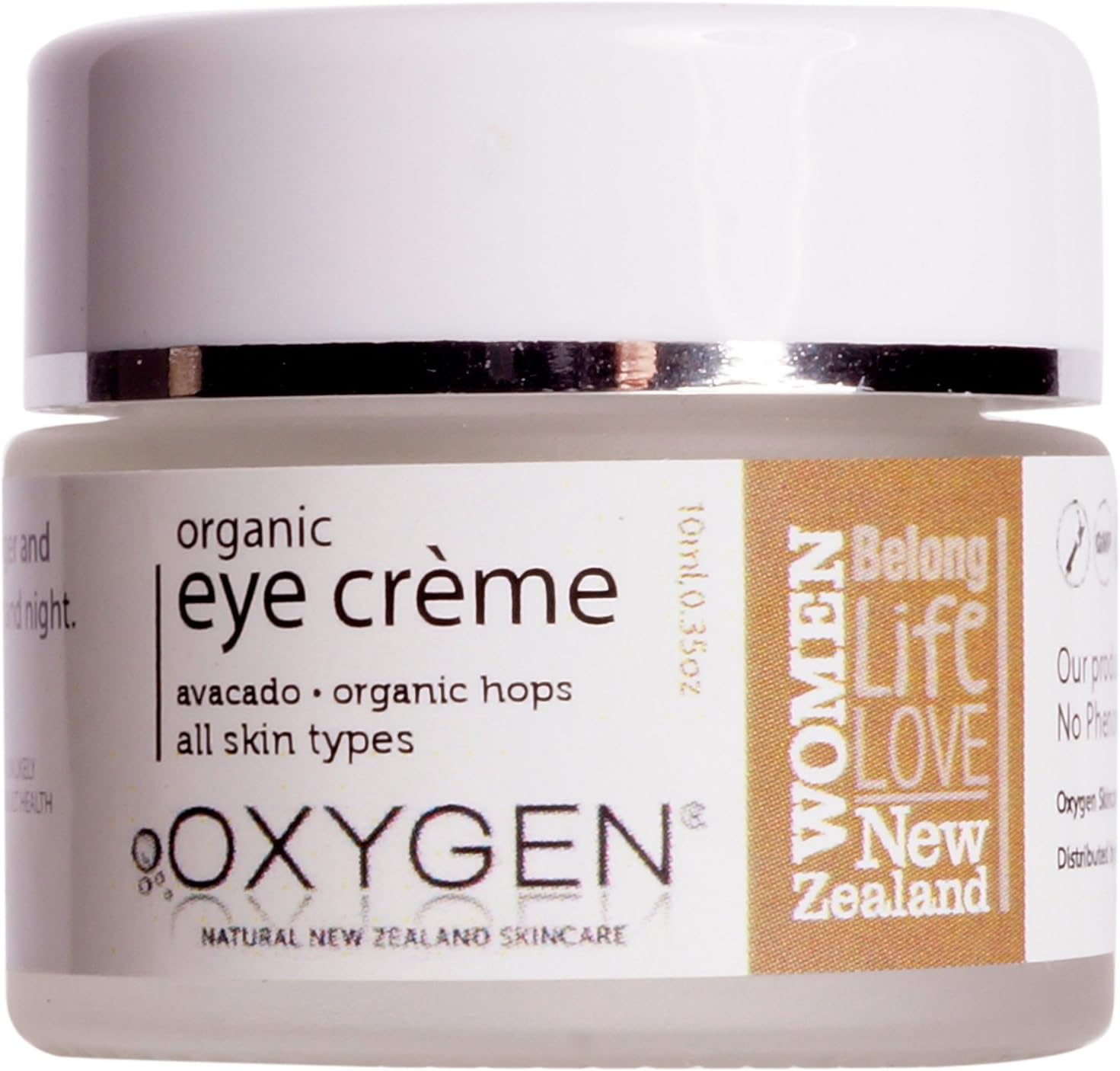 Oxygen Skincare Women's Organic Eye Crème for All Skin Types 20 ml