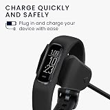 kwmobile USB Charger Cable for Garmin vivosmart 4 Smartwatch - 100cm Black view 2
