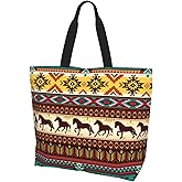 Majoug Flower Sugar Skull Tote Bags Reusable Women Shoulder Travel Beach Bag Shopping Work Daily