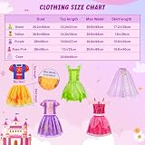 MELAND Princess Costumes for Girls 4 Set Dress Up Toys 3-8 Years view 6
