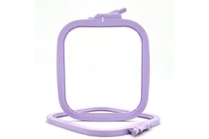 Nurge Lilac Small (No:2) Plastic Square Embroidery Hoop, Cross Stitch Hoops, Punch Needle Hoop , DIY Craft Sewing,ABS Plastic Embroidery Hoops