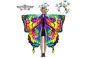 Butterfly Wings, Fairy Wings for Adults, Butterfly Costume, Halloween Costumes for Women, 3PCS Butterfly Cape Set.