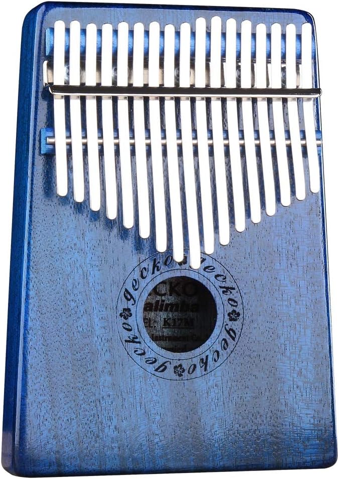 HENGTONGTONGXUN C Tone GECKO Kalimba 17 Key Thumb Piano builts-in EVA high-performance protective box,tuning hammer and study instruction.K17MBL Easy to use (Color : A)