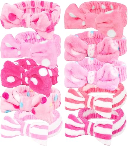 10 pc Headband Set Pink Amazon.com : RAISEY 10 Pcs Spa Headband Bulk for Women  main image 2