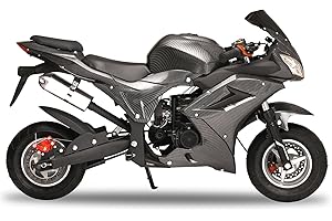 GIFZES Mini Motorcycle for Adults, 49cc 4-Stroke Pocket Bike, Gas Pocket Bike, Strong Dual Brake Mini Bike for Kids,Mini Motorcycles for Kids, Racing Max Speed 25Mph, Max Weight 440 LB (Black-B)