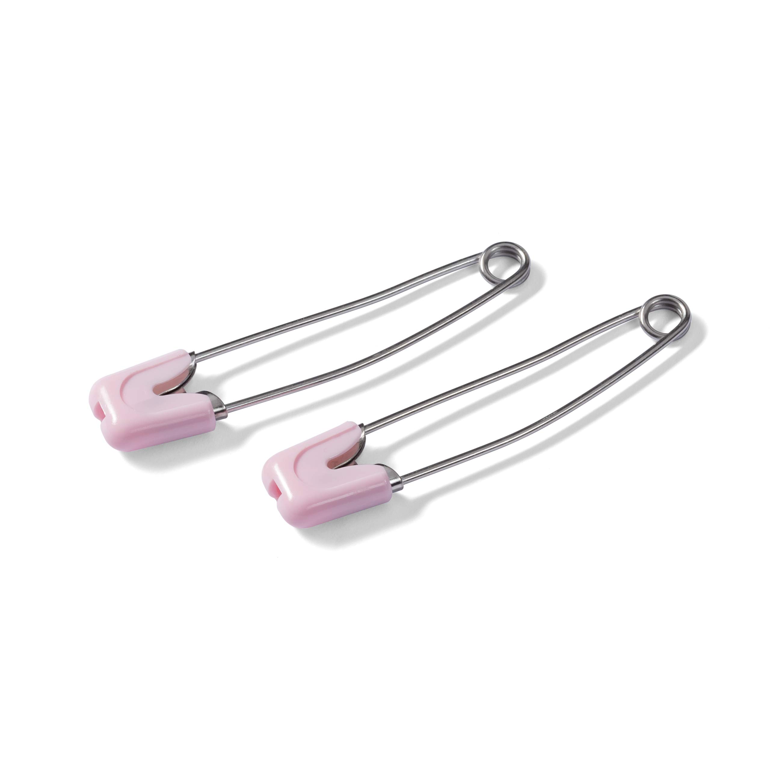 Prym - Prym Stainless Steel Pink (55mm) Nappy Safety Pins - 4 Pieces