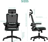 Tweakio Ergonomic Office Chair S-Shaped Mesh Deskr Home Study Office view 2