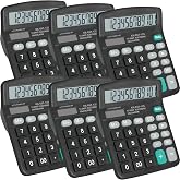 6 Pack Calculator Bulk, 12 Digits Calculators Desktop with Large LCD Display and Sensitive Butto, Solar and Battery Dual Power, Desk Calculator for Office, School, Home