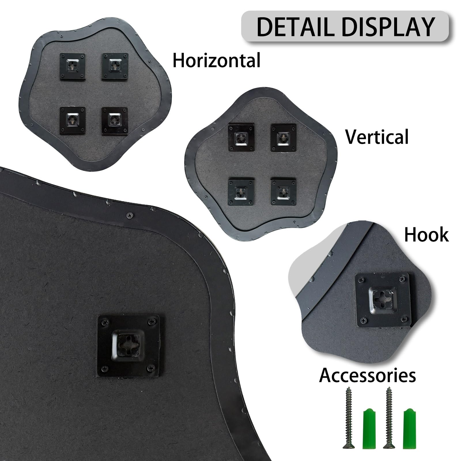 womilous Large Irregular Mirror, 35