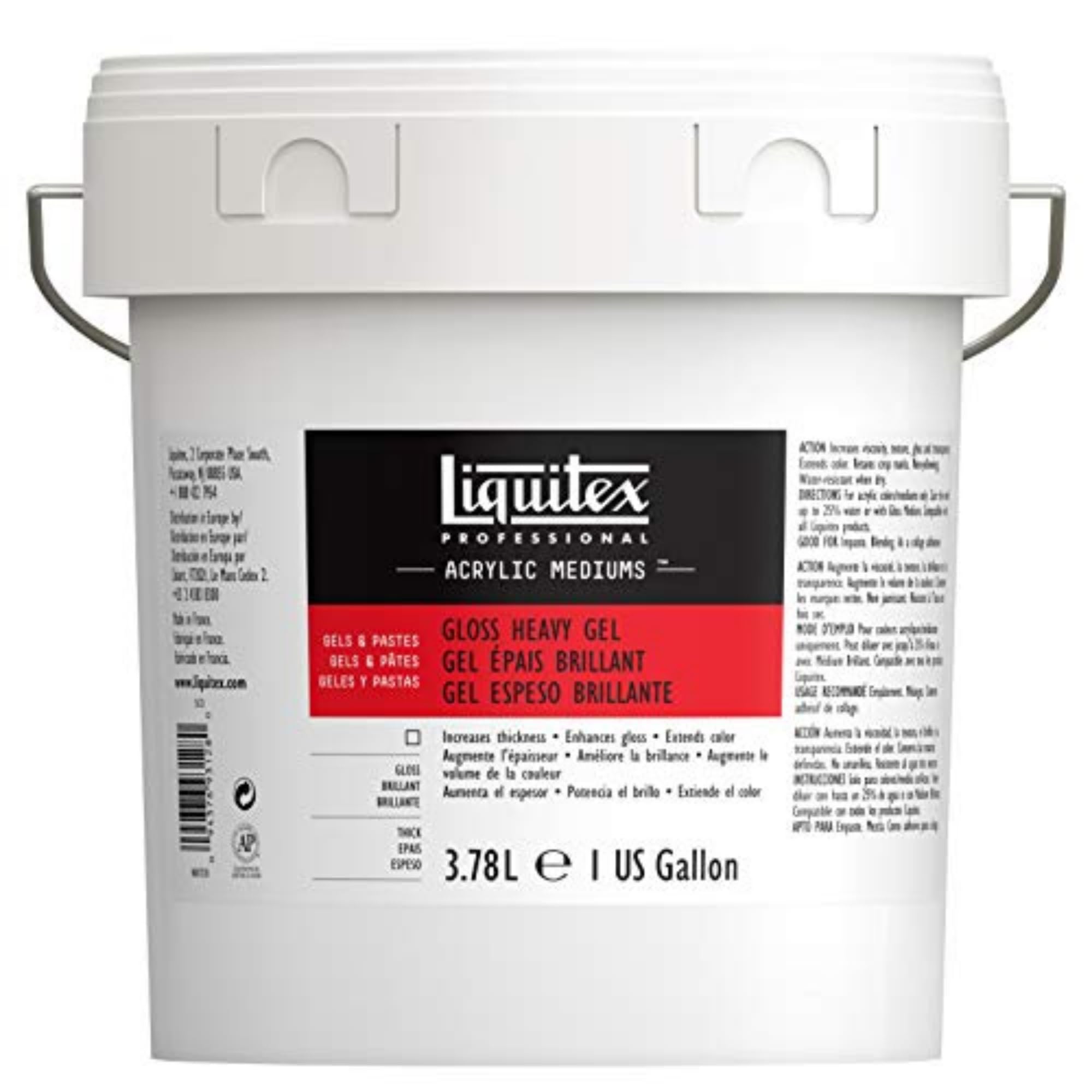 Liquitex Professional Matte Gel Medium Size M Thick Glossy 3.78 Litre