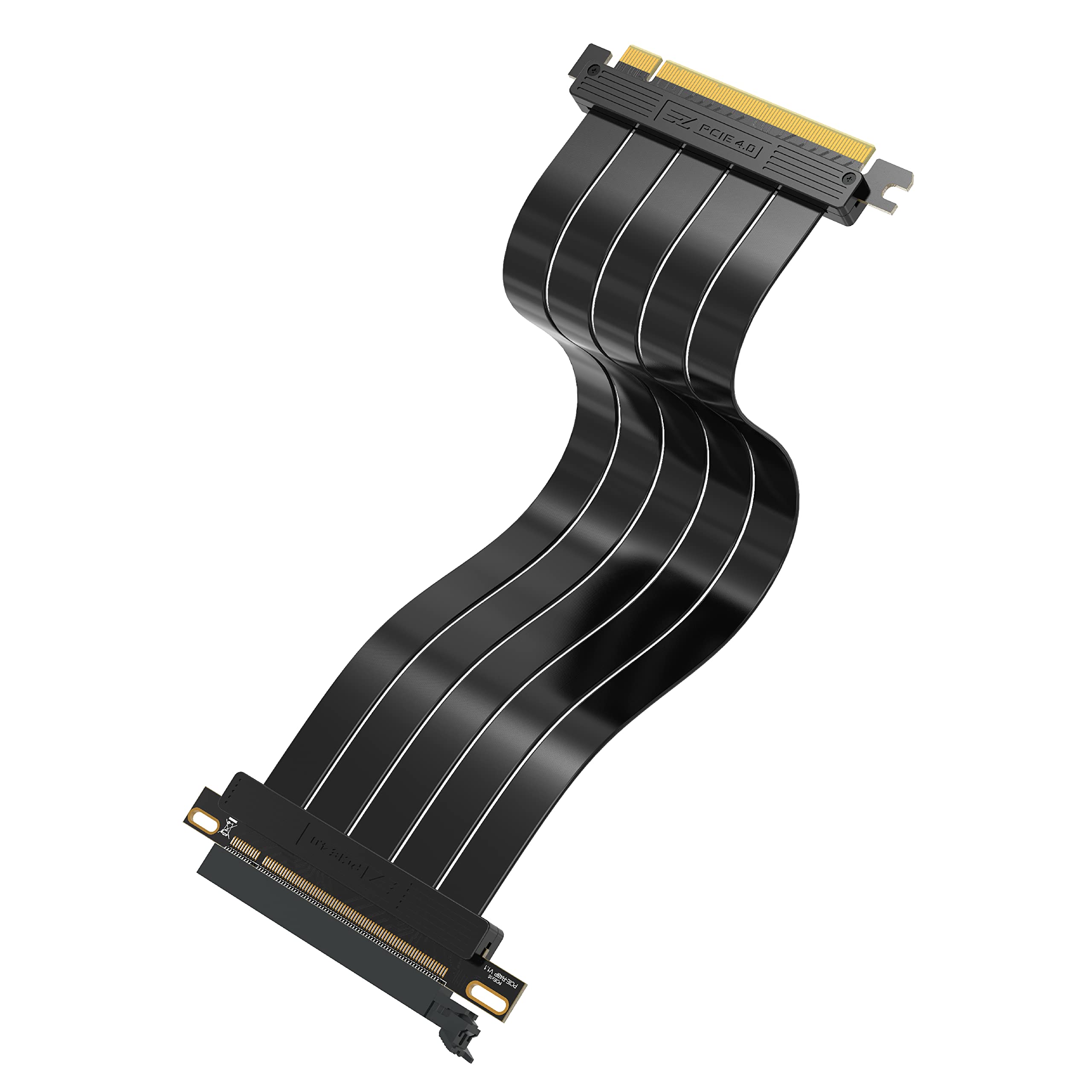 Photo 1 of EZDIY-FAB PCIE Gen 4 16x Extreme Flexible, High Speed Riser Cable PCI Express 4.0 Port GPU Extension Card-Straight Connector [11.8in/30cm]