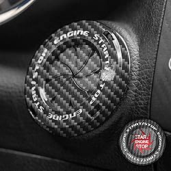Tybasthe Rotary Push Start Button Cover, Carbon