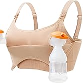 Pumping Bra Hands Free Seamless Comfort PatentedClasps Nursing and Pumping Bra in One Breast Pump Bra All Day Wear