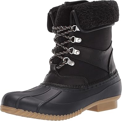 tommy hilfiger rusteen faux shearling lined duck boot