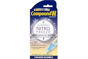 Compound W Nitro Freeze Wart Remover, Nitrous Oxide Wart Removal Pen with 5 Replacement Tips