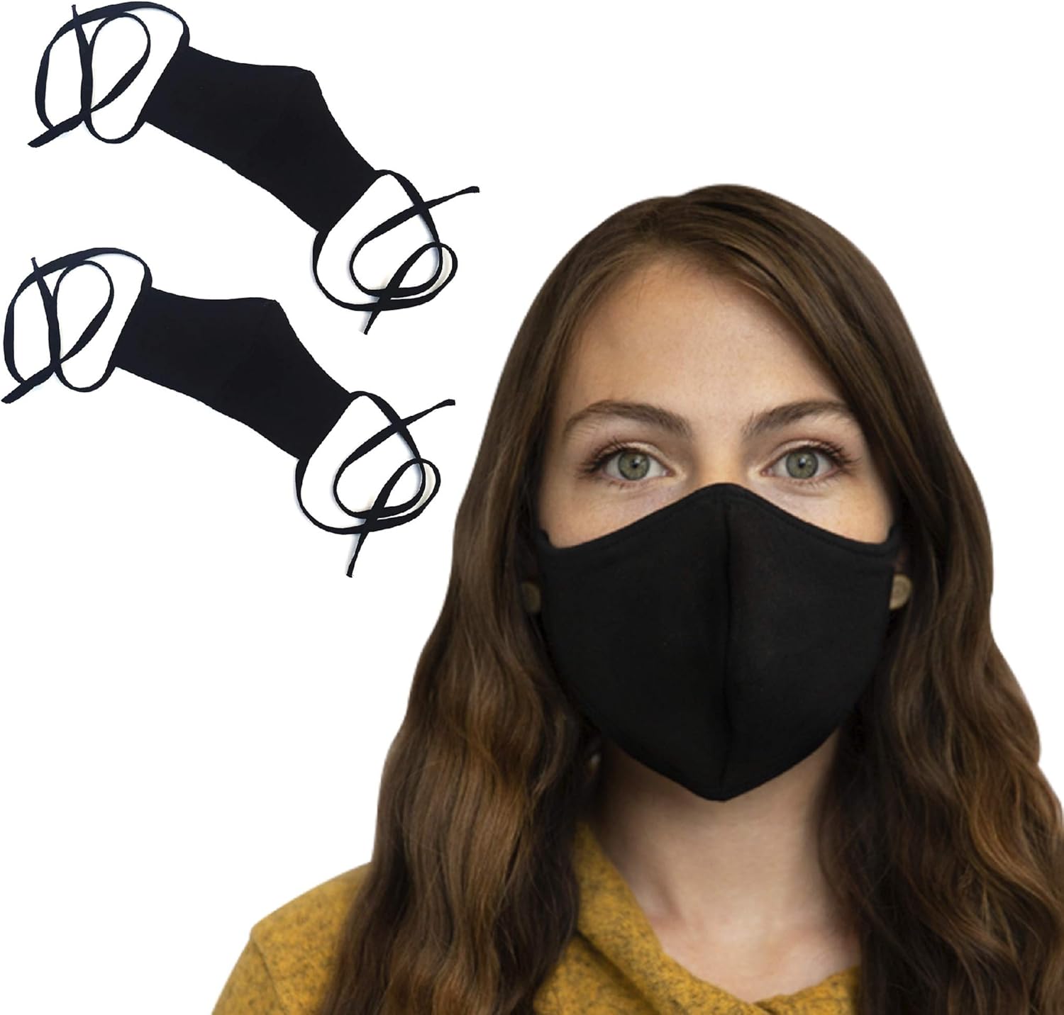 Cotton Face Masks with Long Tie Behind Straps Dust Mask for Travel