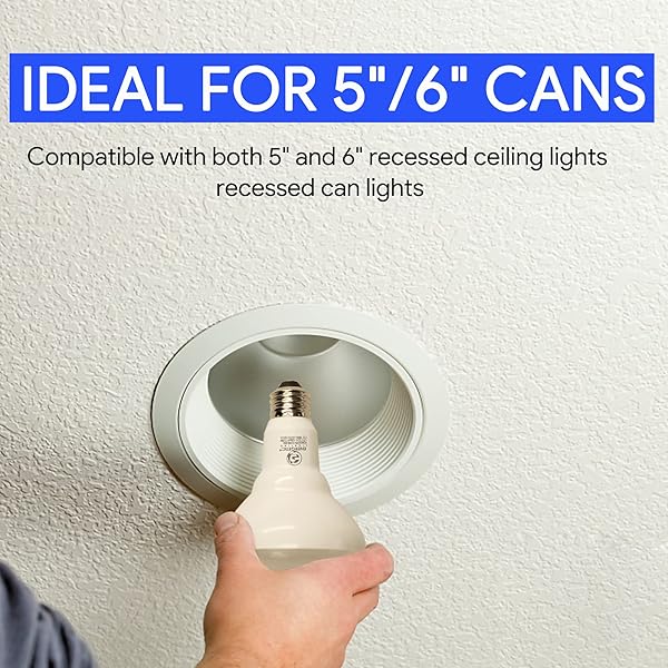 ENERGETIC 12 PACK 75W BR30 LED RECESSED LIGHT BULB, DIMMABLE, 900 LUMENS, 2700K SOFT WHITE, E26 BASE, INDOOR FLOOD LIGHT FOR 5/6 INCH CANS