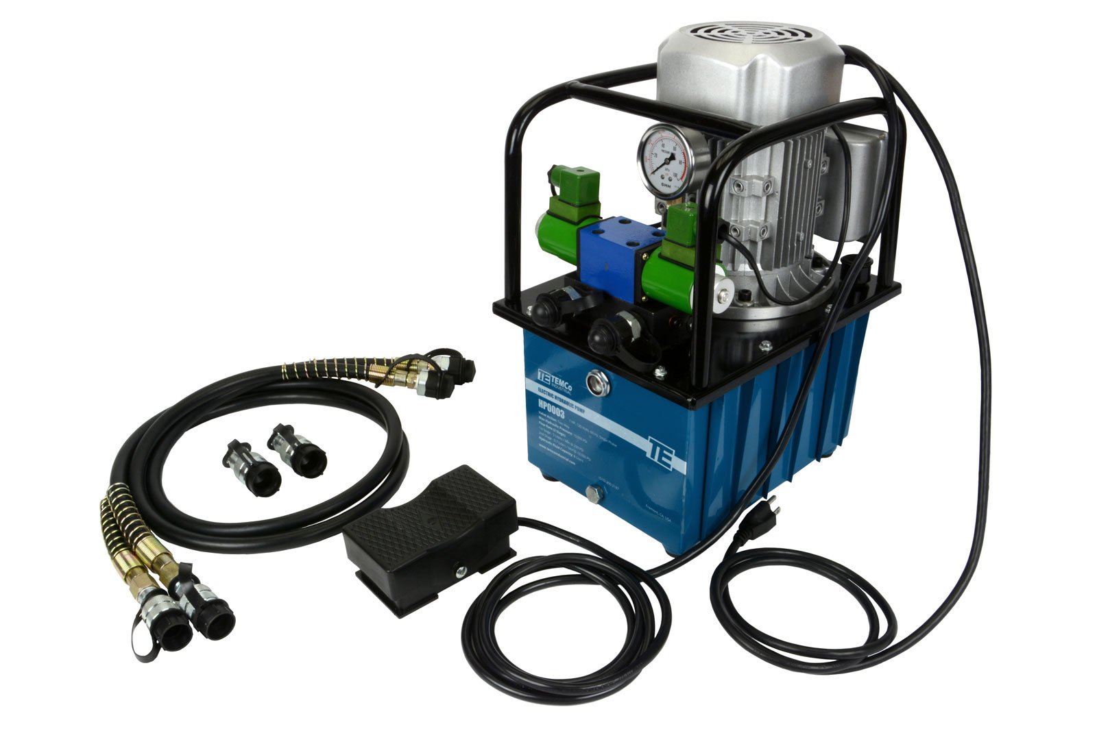 TEMCo HP0003 Electric Hydraulic Pump Power Pack Unit 2 Stage Double
