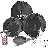 Gold rush panning kit with carry bag; 10-piece prospecting tools for adults and kids. Gold pan accessories; Black sand magnet