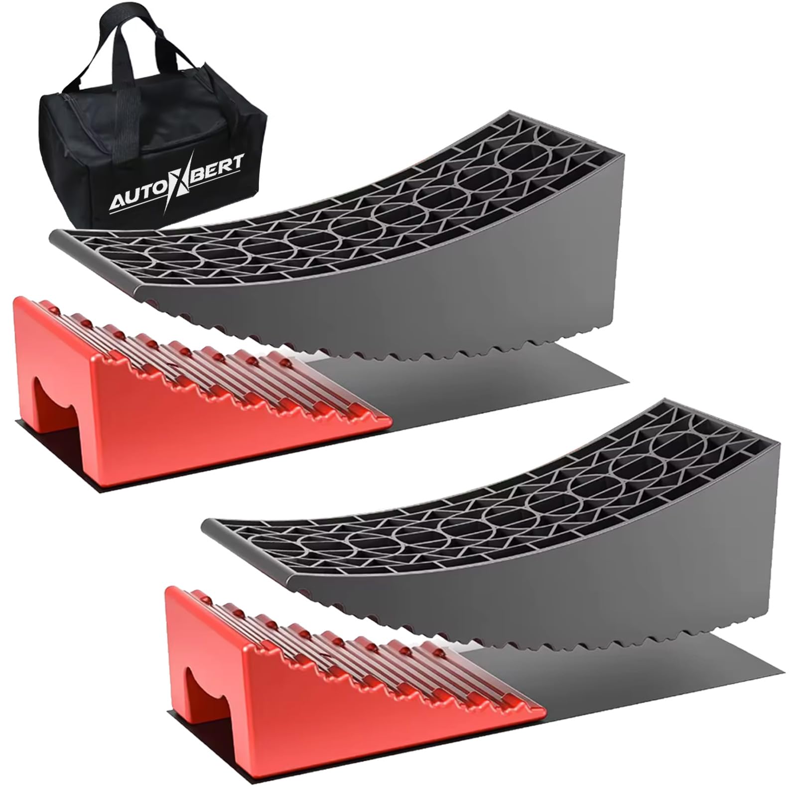 Photo 1 of AUTOXBERT 2 Pack RV Leveling Blocks Truck Wheel Chock Parking Trailer Leveler Block for Camper System Travel Curved Trailer Aid Accessories