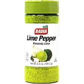 Badia Lime Pepper Seasoning, 6.5 oz | Pepper, Garlic &amp; Onion, Zesty Citrus Blend for Pork, Chicken, Seafood &amp; Vegetables
