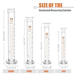 Feekoon 10 Pieces Glass Measuring Beaker and