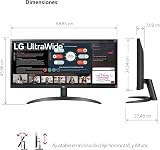 LG 29WP500-B 29 inch IPS UW FHD 2560x1080 75Hz Monitor 2xHDMI 5ms view 3