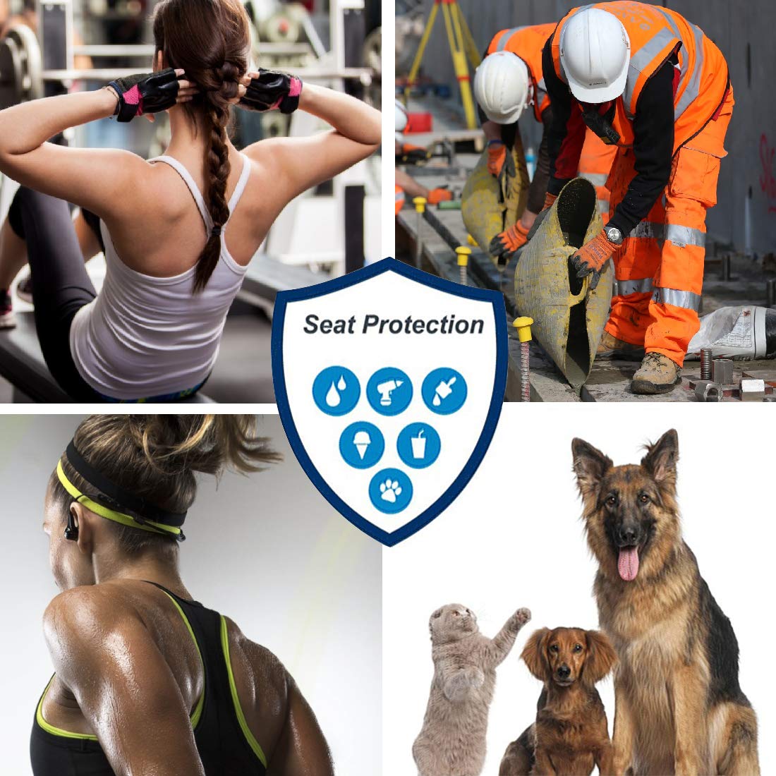 SEIUCAN Car Seat Cover, Non-Slip Breathable Waterproof Neoprene Pet Car Seat Protector Universal Fit Most Vehicles Seats