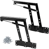 ZOENHOU 150N Folding Lift Up Top Coffee Table Hardware Hinges with Screws | 2PCS Full Sealed Adjustable Coffee Table Lifting Top Joint Frame Mechanism Hinge Brackets for Furniture Accessory