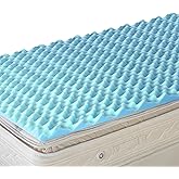 DMI Twin XL Mattress Topper Egg Crate Foam for Pressure Relief, Weight Distribution & Enhanced Airflow | Dorm Bed Mattress Topper 2 Inch - Improved Comfort & Alignment- Blue