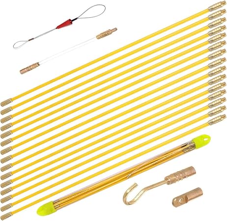 50 Fiberglass Fish Tape Running Wire Cable Rods Coaxial