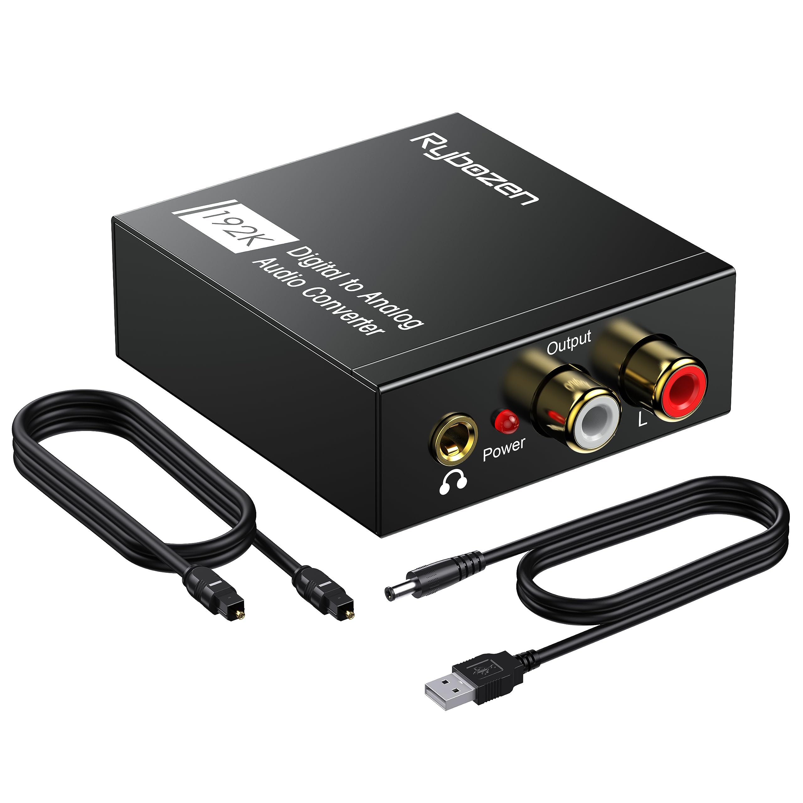 Photo 1 of Digital to Analog Audio Converter 192KHz, DAC Digital SPDIF Coaxial Optical Convert to L/R RCA, Toslink Optical to 3.5mm Jack Audio Adapter for PS4 HD DVD Home Cinema Systems