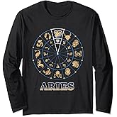 Horoscope Ascendant Aries Zodiac Sign Long Sleeve T-Shirt