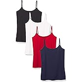 Amazon Essentials Women's Slim-Fit Camisole, Pack of 4