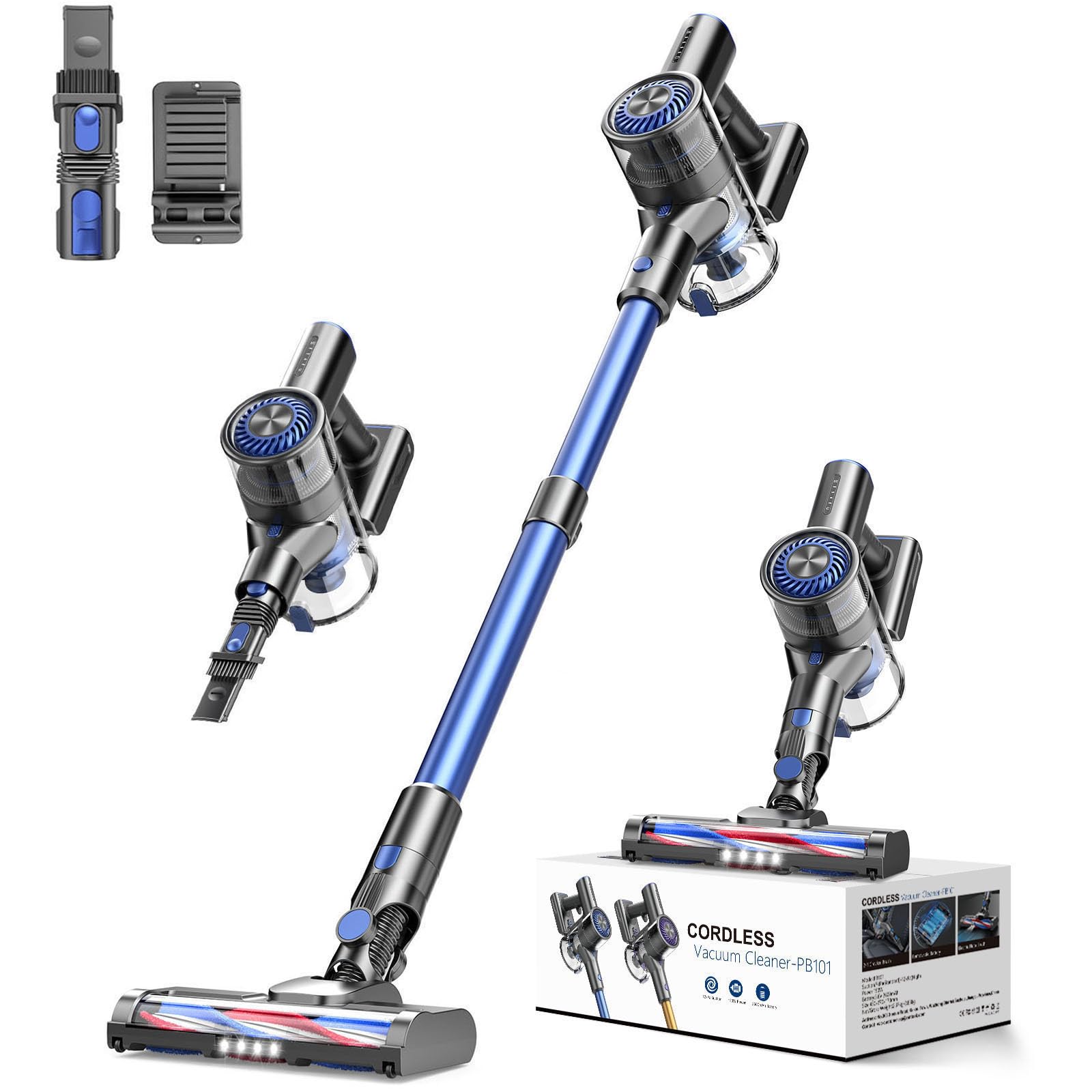 Photo 1 of Cordless Vacuum Cleaner, Vacuum Cleaner for Home with 80000 RPM High-Speed Brushless Motor, Up to 40 Mins Runtime, 2 Adjustable Suction, Anti-Tangle, Lightweight Stick Vacuum for Hard Floor