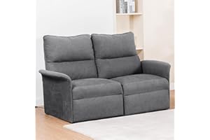 COMHOMA Power Recliner Loveseat, Comfortable Upholstered Recliner Chairs, Couches Set with Side Pockets, Living Room Furniture Sets-2 Seaters