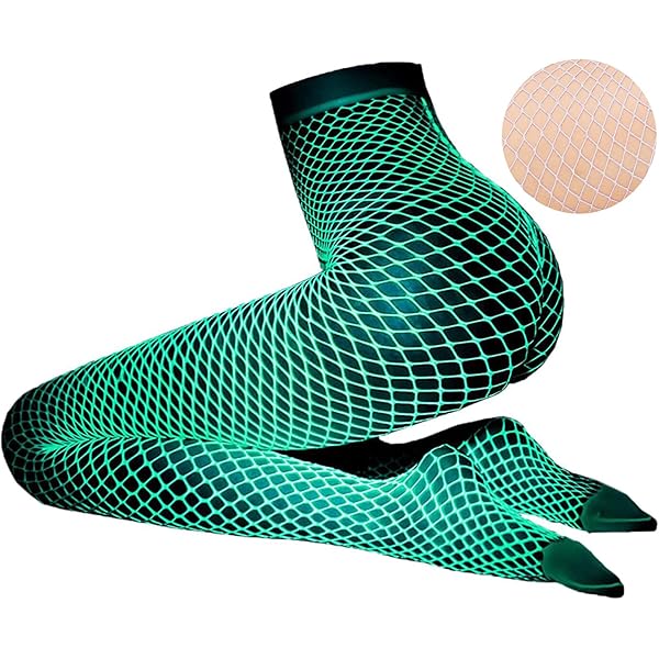 thumbnail image 2 of CHRORINE 8 Pairs Fishnet Tights High Waist - 8 Color Assortment, Nylon/Spandex 2 of 11