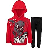 Marvel Avengers Spider-Man Fleece Pullover Hoodie and Jogger Pants Outfit Set Toddler to Big Kid Sizes (2T - 18-20)