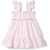 Janie and Jack Girls Smocked Seersucker Dress (Toddler/Little Kids/Big Kids)