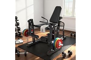 XVD 3 in 1 Leg Extension & Curl Machine, Separation Single Leg Extension, Stand Leg Curl, Leg Workout, Adjustable Bench, Plate Storage Rod, Compatible with 1'' & 2'' Weight Plates