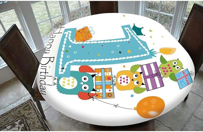 Mantel ajustable de poliéster con bordes elásticos, ideal para mesas