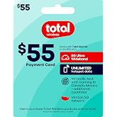 Total Wireless $55 Payment Card | Redeemable Value for Total Max 5G Plan