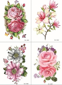 Slopestyle Nouvelles Et De La Mode 4pcs De Conception Dans Un Seul Paquet Il 4pcs Y Compris Les Fleurs Colorées Roses Pivoines Et De Lys Faux